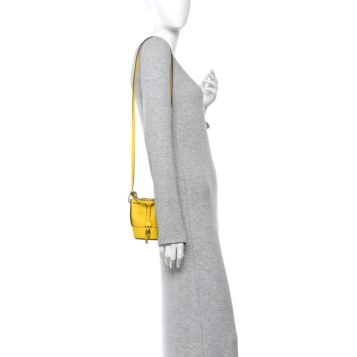 Mini Calfskin Bucket Bag - Yellow