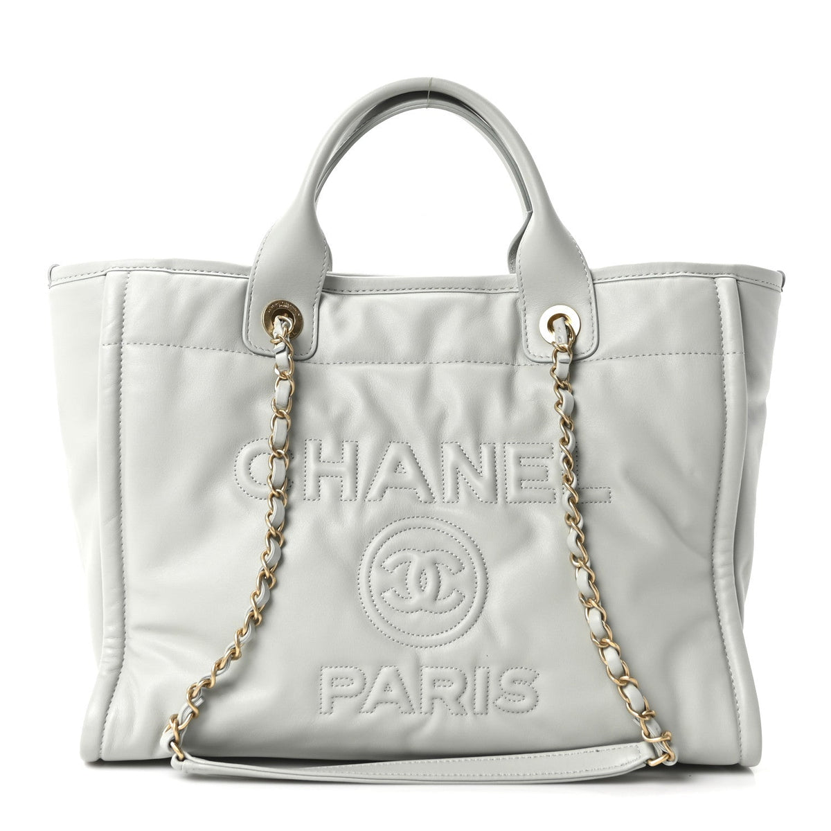 Small Calfskin Tote Bag - Grey