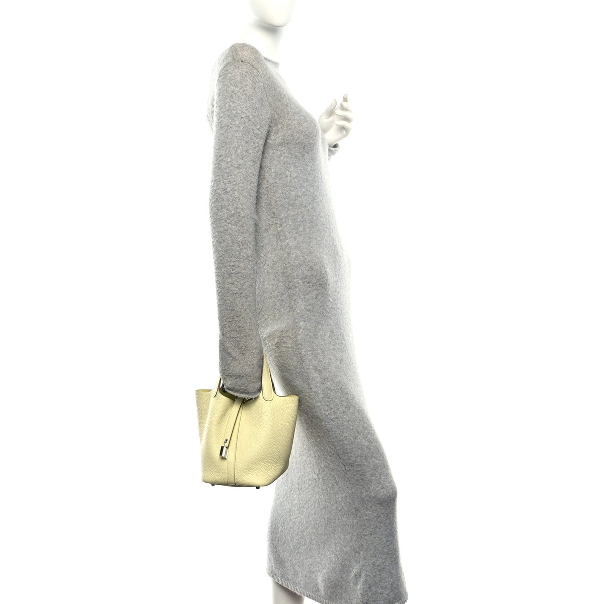 Taurillon Clemence Swift Eclat Picotin L Handbag