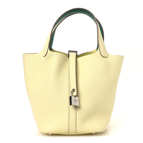 Taurillon Clemence Swift Eclat Picotin L Handbag