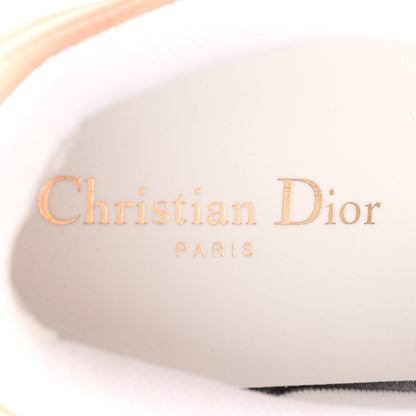 Christian Dior Calfskin Women's Dior-ID Platform Sneakers 37.5 White Nude