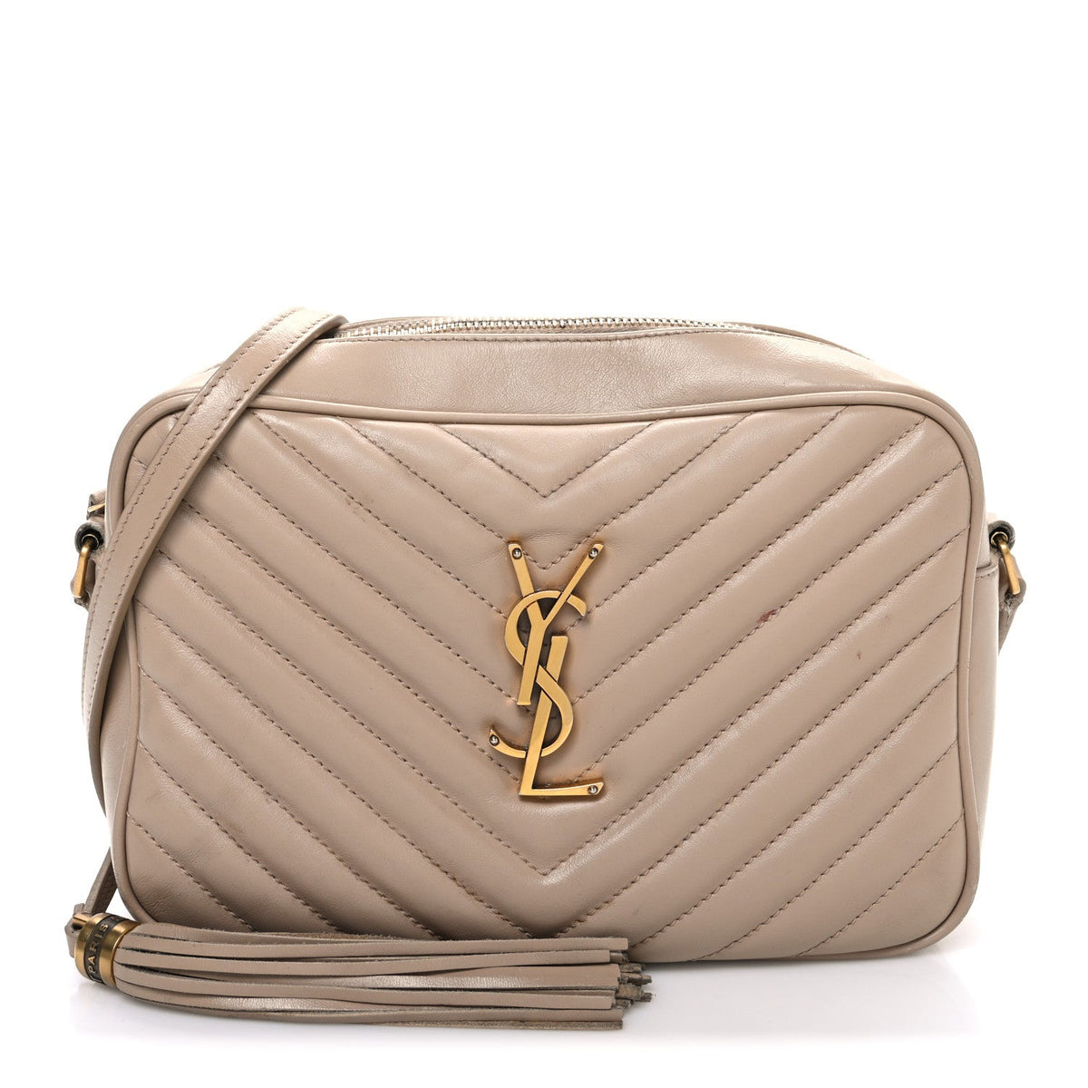 Calfskin Crossbody Bag - Beige