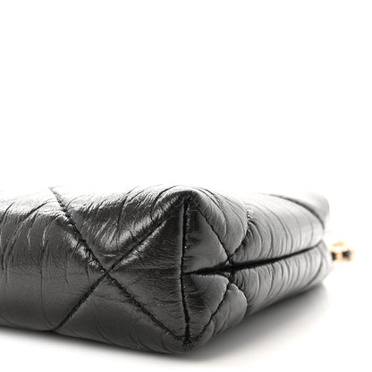 Quilted Lambskin Clutch Bag - Black