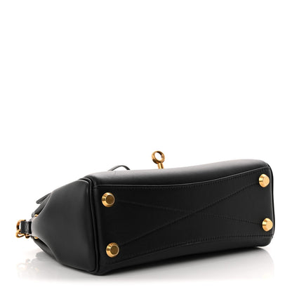 Mini Calfskin Handbag - Black