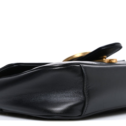 Mini Calfskin Shoulder Bag - Black