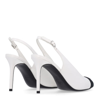Chanel Goatskin Grosgrain CC Pointed Women's Slingback Pumps