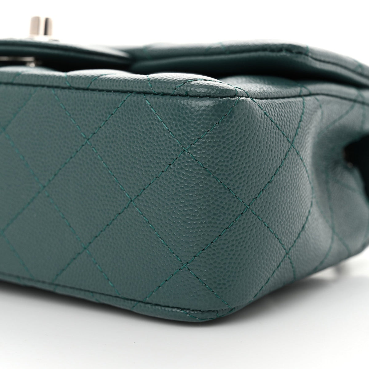 Mini Quilted Caviar Flap Shoulder Bag - Tan