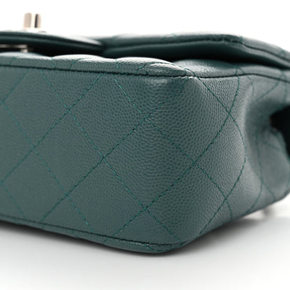 Mini Quilted Caviar Flap Shoulder Bag - Tan