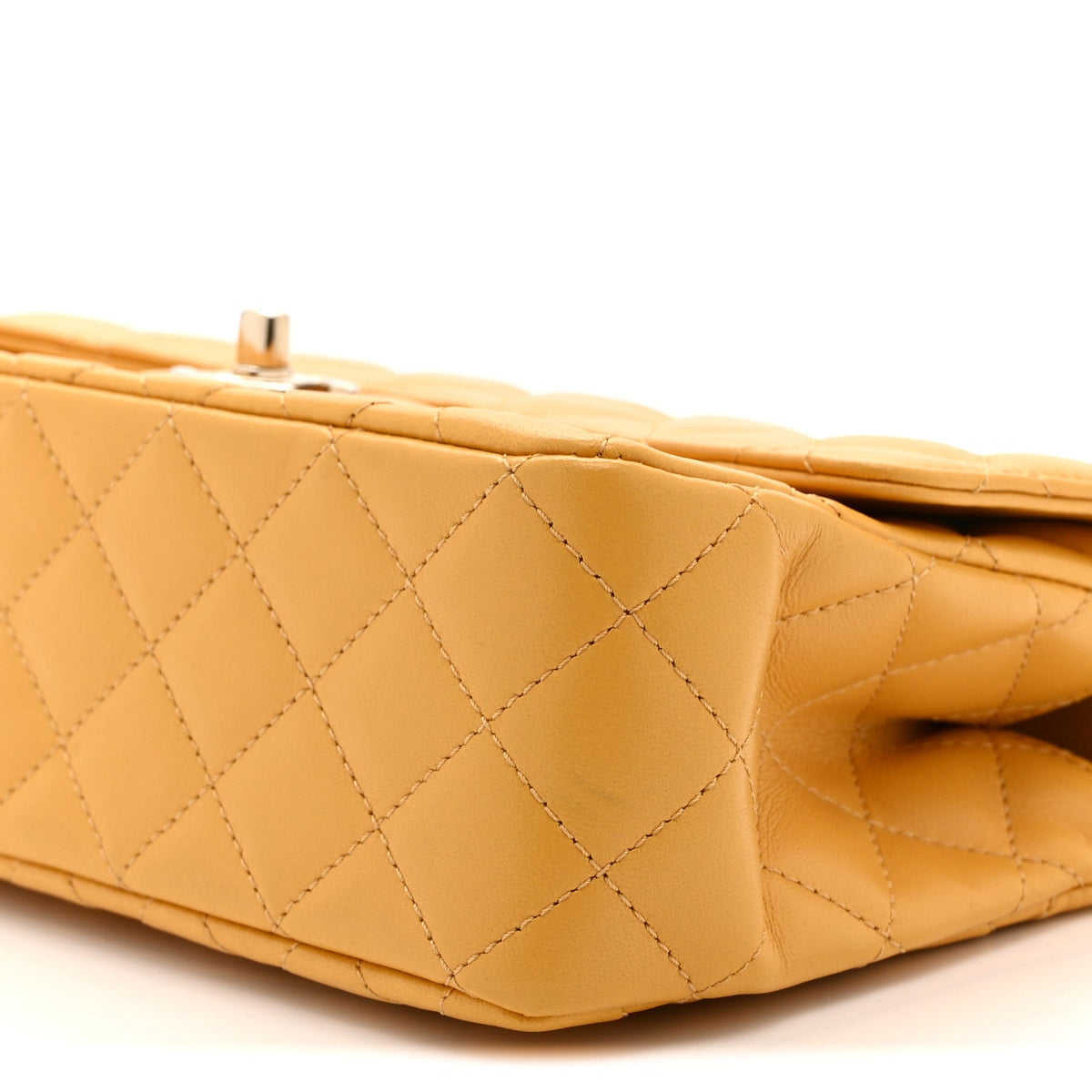 Medium Quilted Lambskin Flap Shoulder Bag - Tan