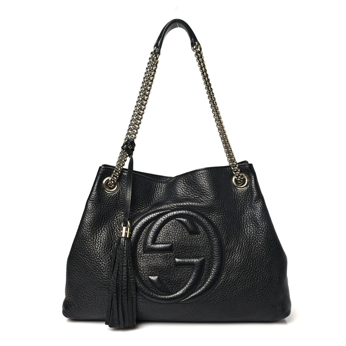 Medium Calfskin Shoulder Bag - Black