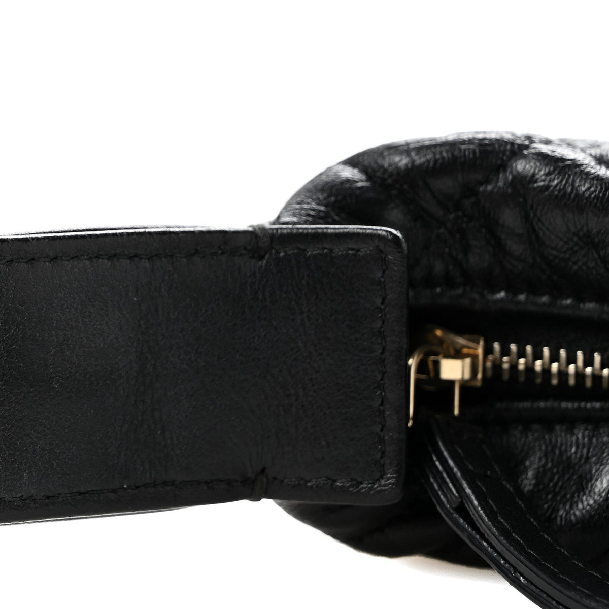Quilted Lambskin Hobo Bag - Black