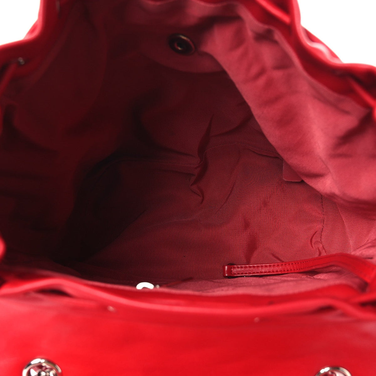 Large Quilted Lambskin Backpack - Red