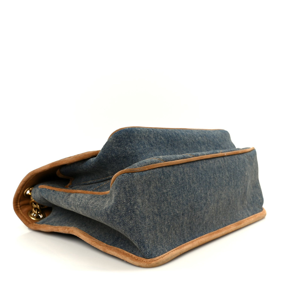 Medium Suede Satchel Bag - Blue