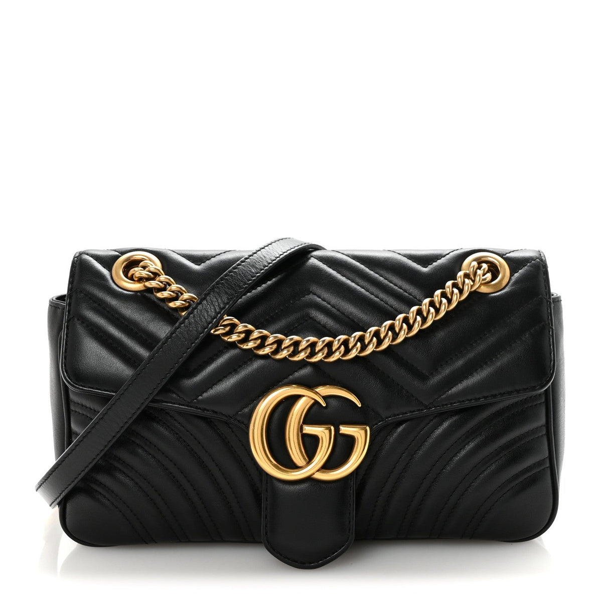 Small Calfskin Shoulder Bag - Black