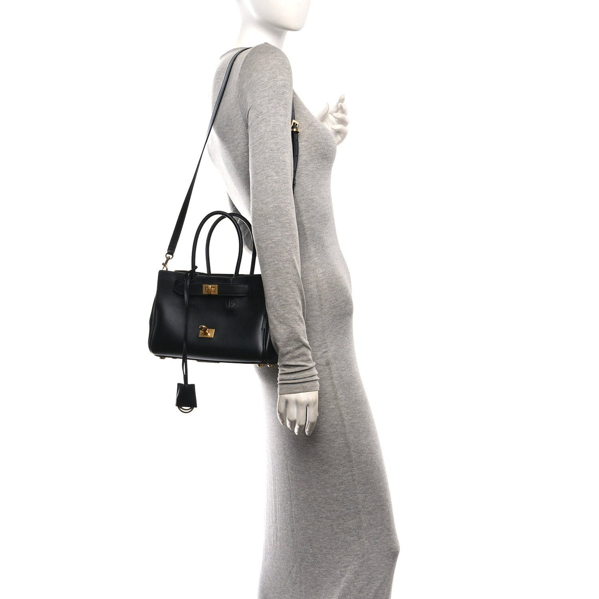 Mini Calfskin Handbag - Black