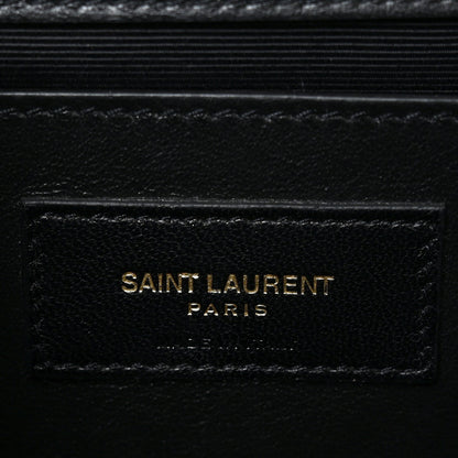 Medium Calfskin Satchel Bag - Black