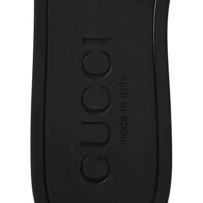 Gucci Rubber Women's Interlocking G Slide Sandals 39 Black
