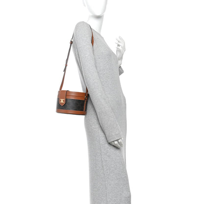 Medium Calfskin Canvas Handbag - Tan