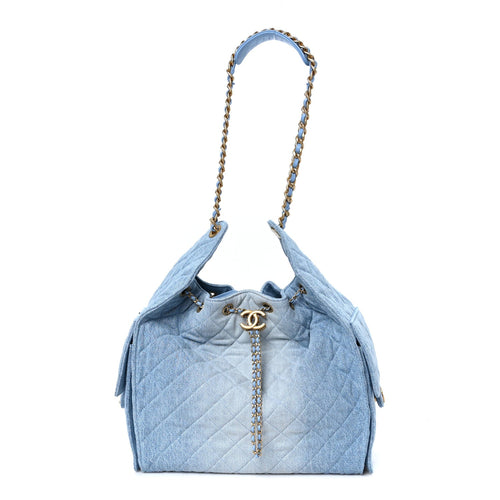 Medium Quilted Handbag - Blue