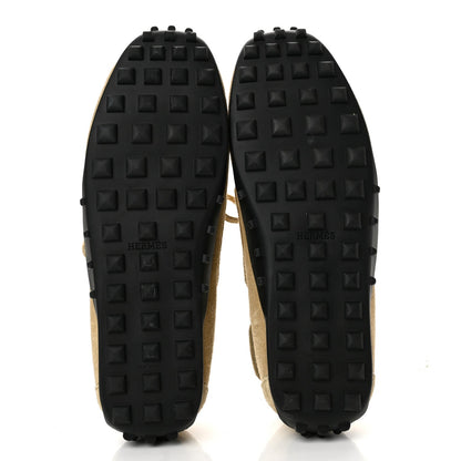 Hermes Suede Calfskin Member Lazy Women's Loafers