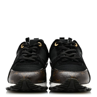 Louis Vuitton Suede Nylon Women's Run Away Sneakers 38 Black