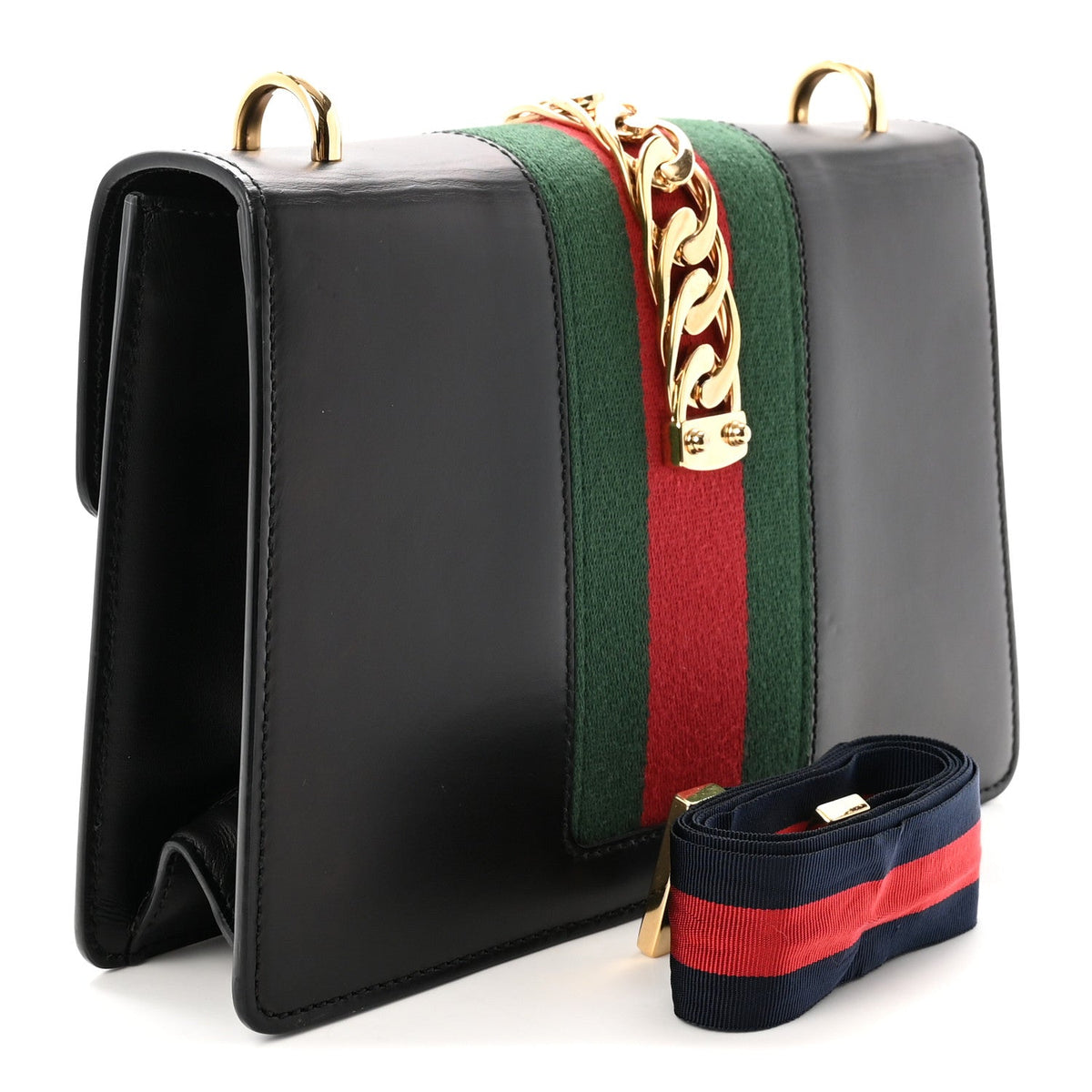 Small Calfskin Shoulder Bag - Black