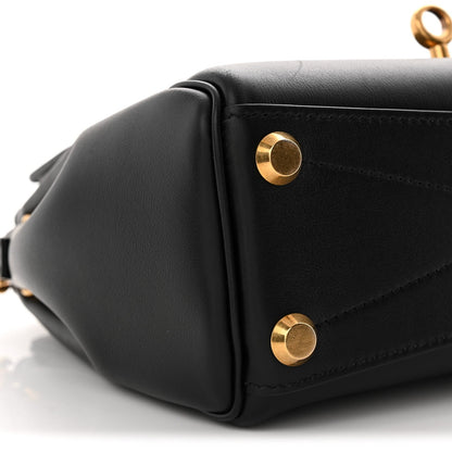 Mini Calfskin Handbag - Black