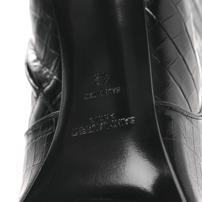Saint Laurent Leather Women's Jane 90 Zip Booties 42 Black