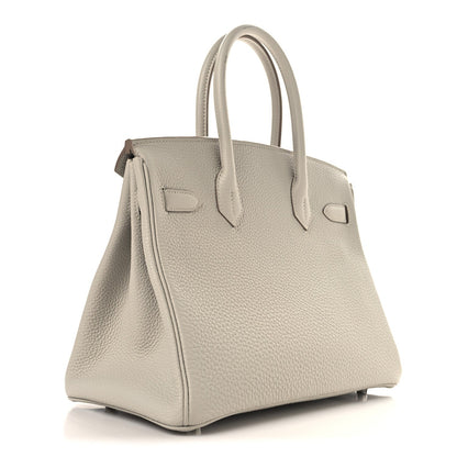 Togo Birkin 30 Gris Perle Handbag