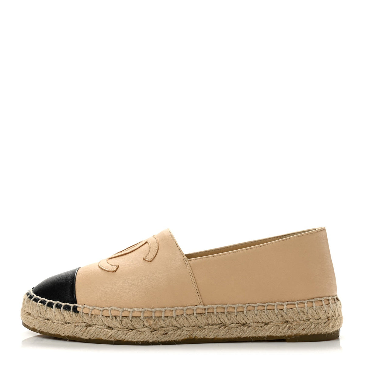 Lambskin CC Espadrilles Beige Black