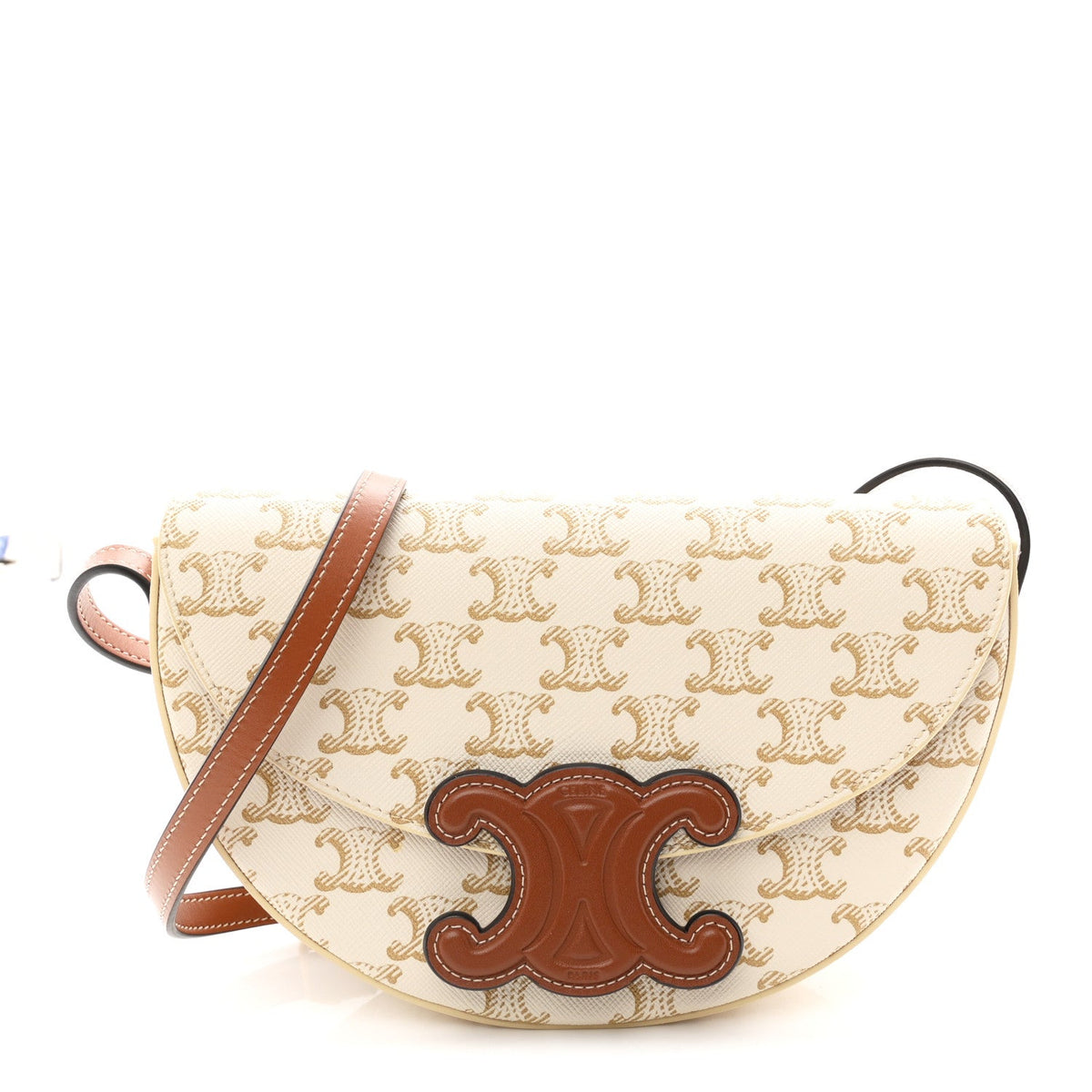 Calfskin Canvas Handbag - White