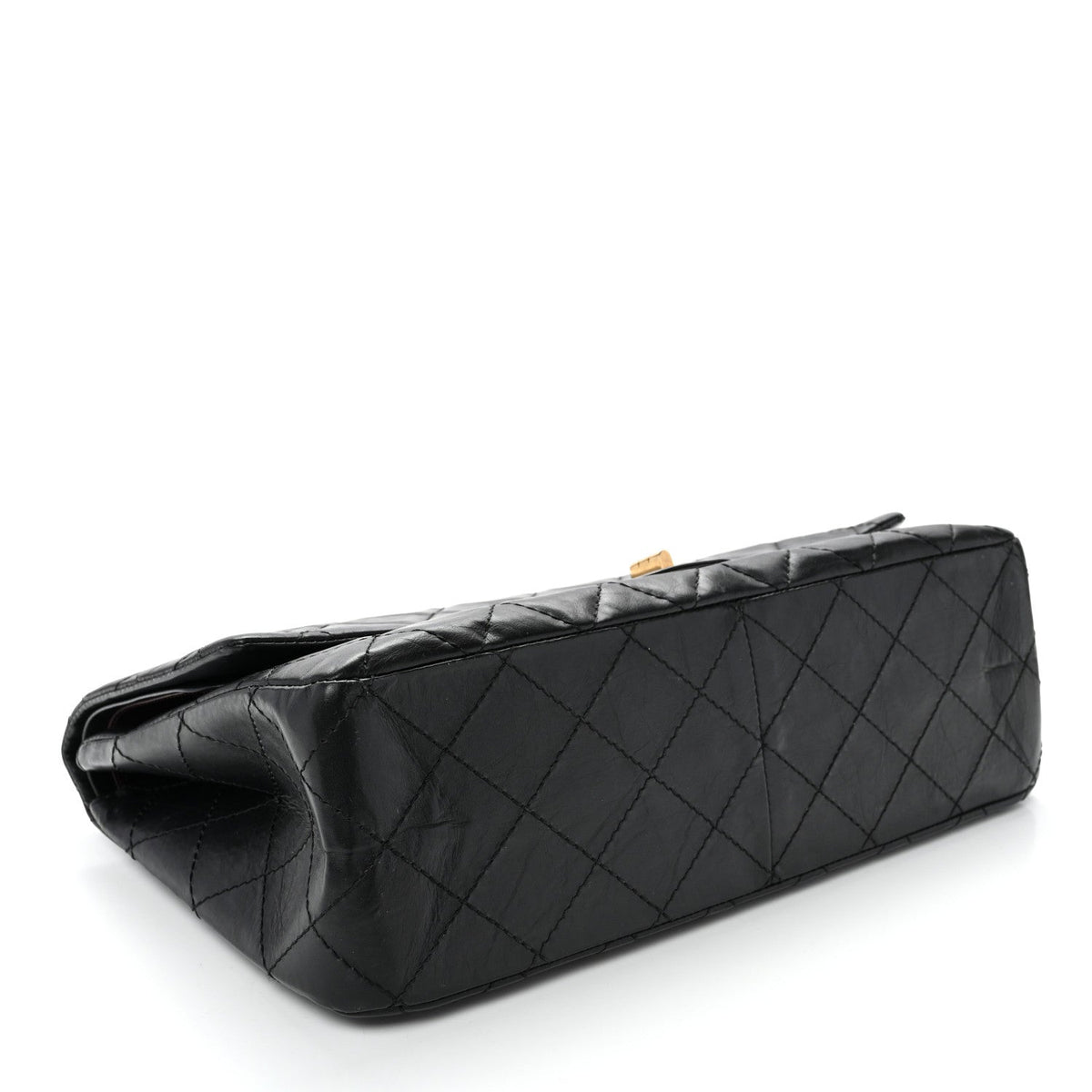Quilted Calfskin Flap Shoulder Bag - Black
