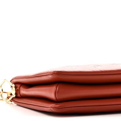 Lambskin Handbag - Brown