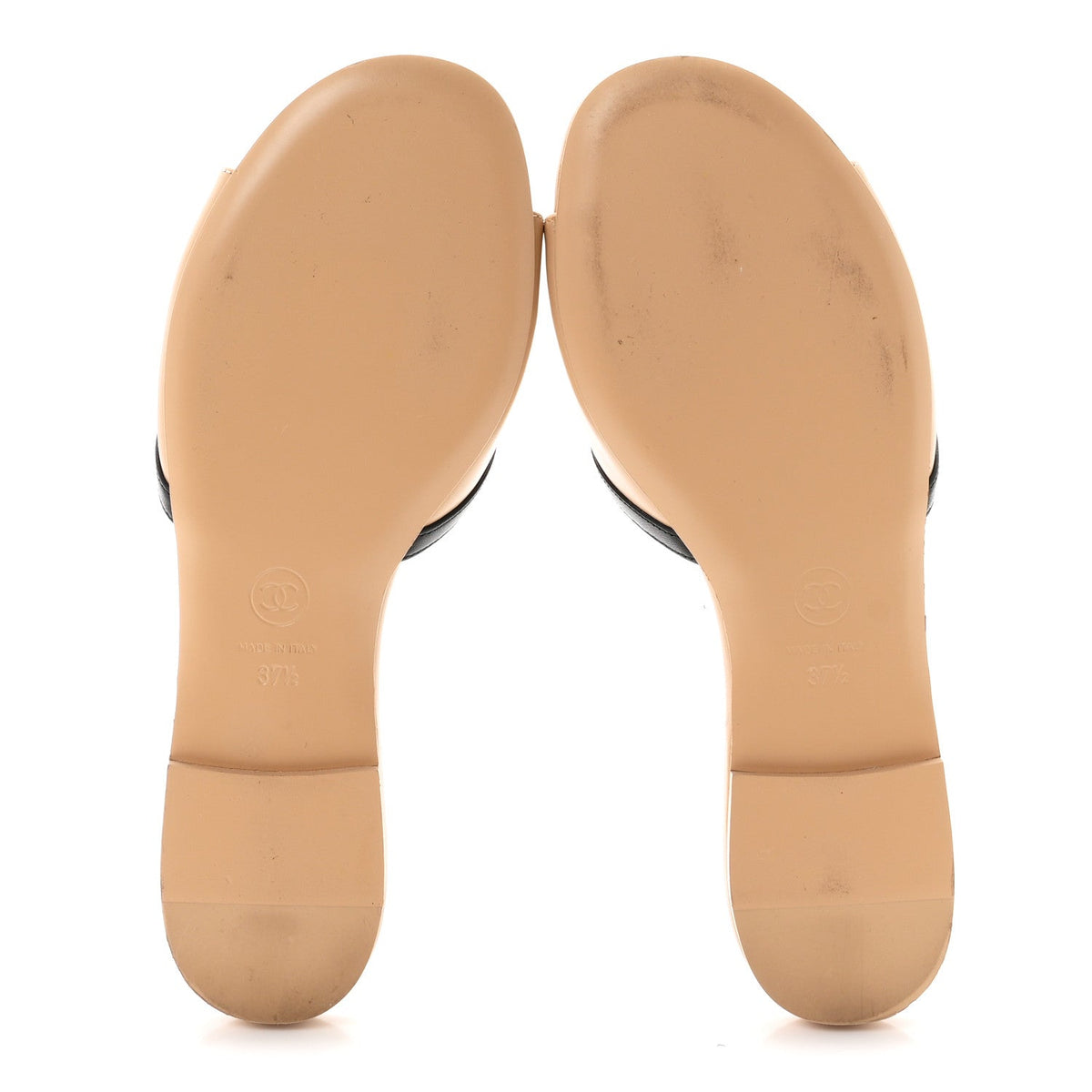 Chanel Lambskin CC Cutout Sandal Women's Mules