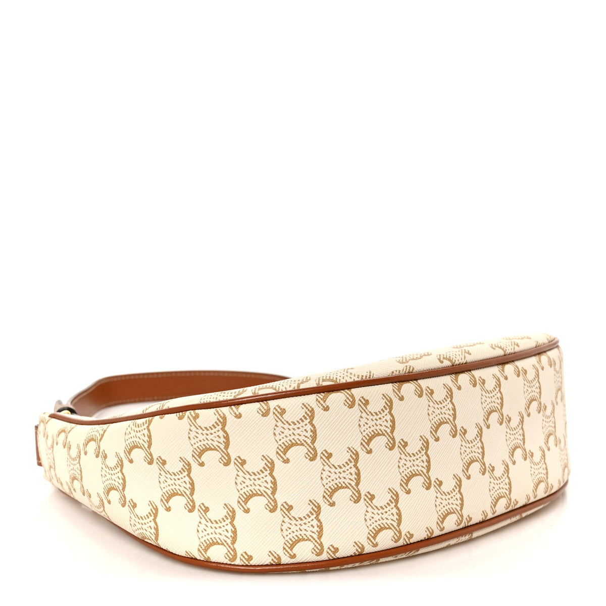 Calfskin Canvas Shoulder Bag - White