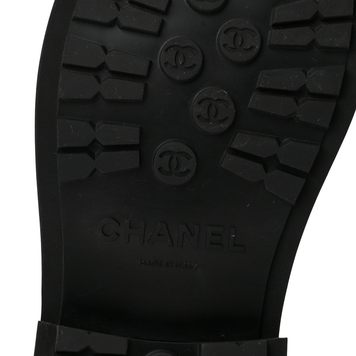 Chanel Calfskin Knit Lace Up Women's Combat Boots