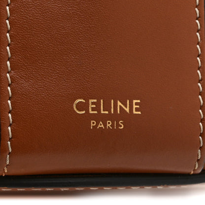 Medium Calfskin Canvas Handbag - Tan