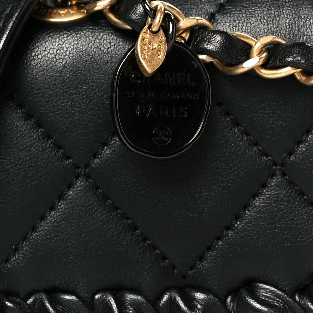 Mini Calfskin Flap Shoulder Bag - Black