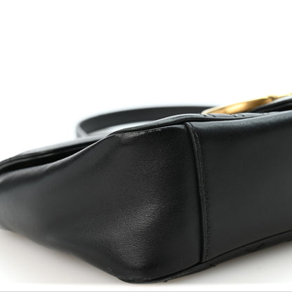 Small Calfskin Shoulder Bag - Black