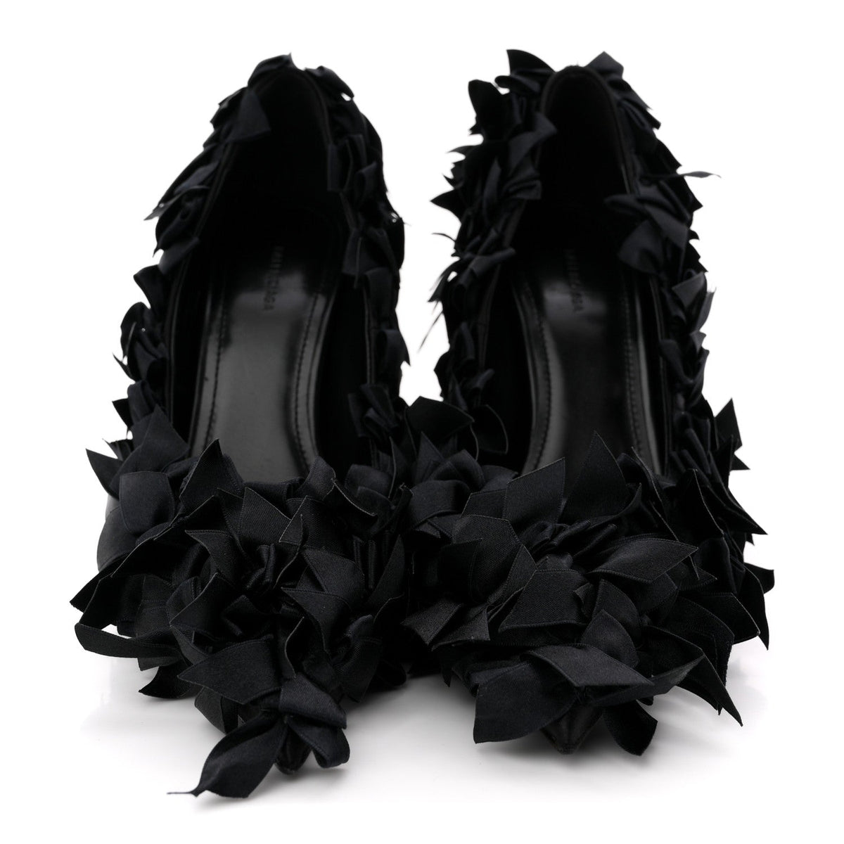 Balenciaga Satin Women's Marie A Bows All Over 110mm Pumps 35 Black