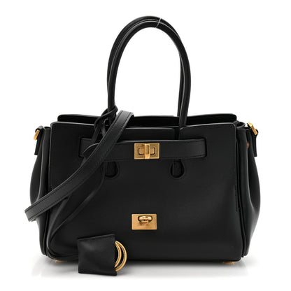 Mini Calfskin Handbag - Black