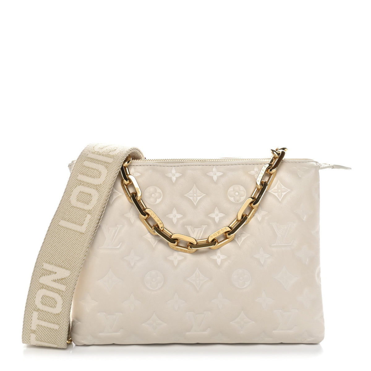 Lambskin Handbag - Beige