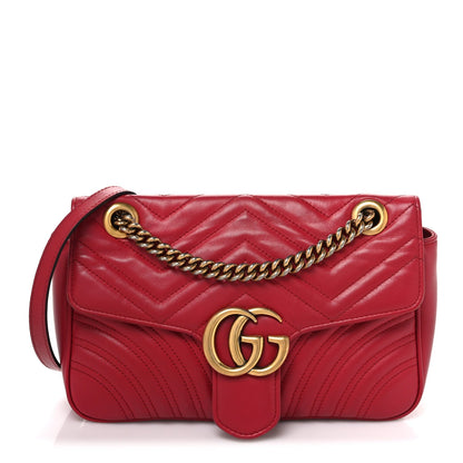 Small Calfskin Shoulder Bag - Red