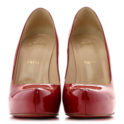 Christian Louboutin Patent Women's Rolando 120 Pumps 39 Loubi Red