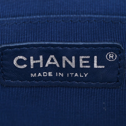 Small Quilted Lambskin Backpack - Blue