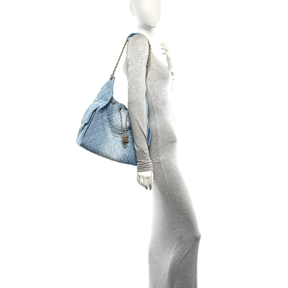 Medium Quilted Handbag - Blue