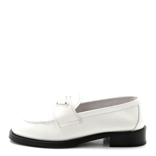 Spazzolato Metal Triangle Logo 20Mm Loafers White