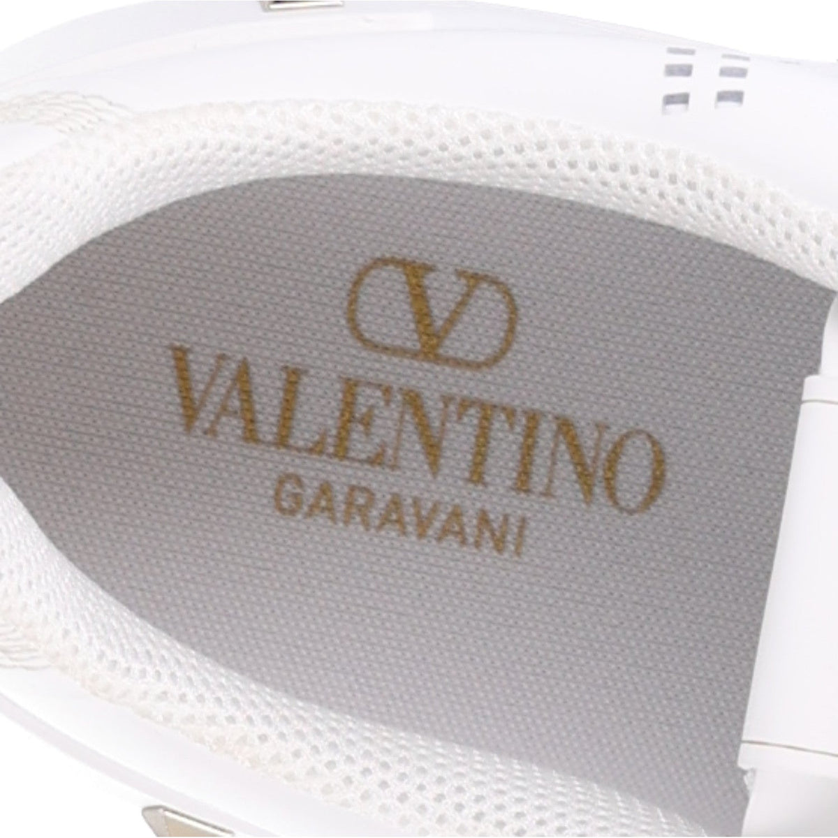 Valentino Garavani Calfskin Men's Backnet Sneakers 46 White