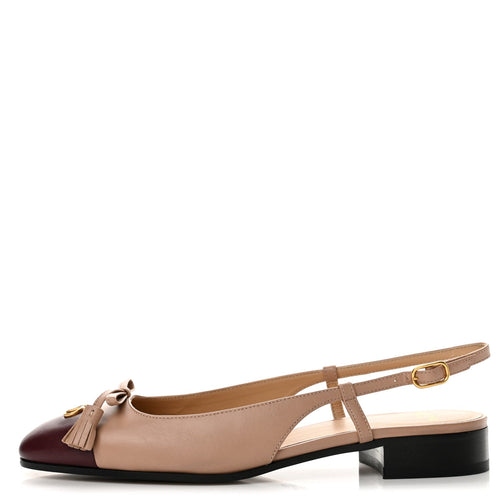 Garavanicalfskin VLogo Valet Du Roi Slingback Ballerina Flats Rose Can
