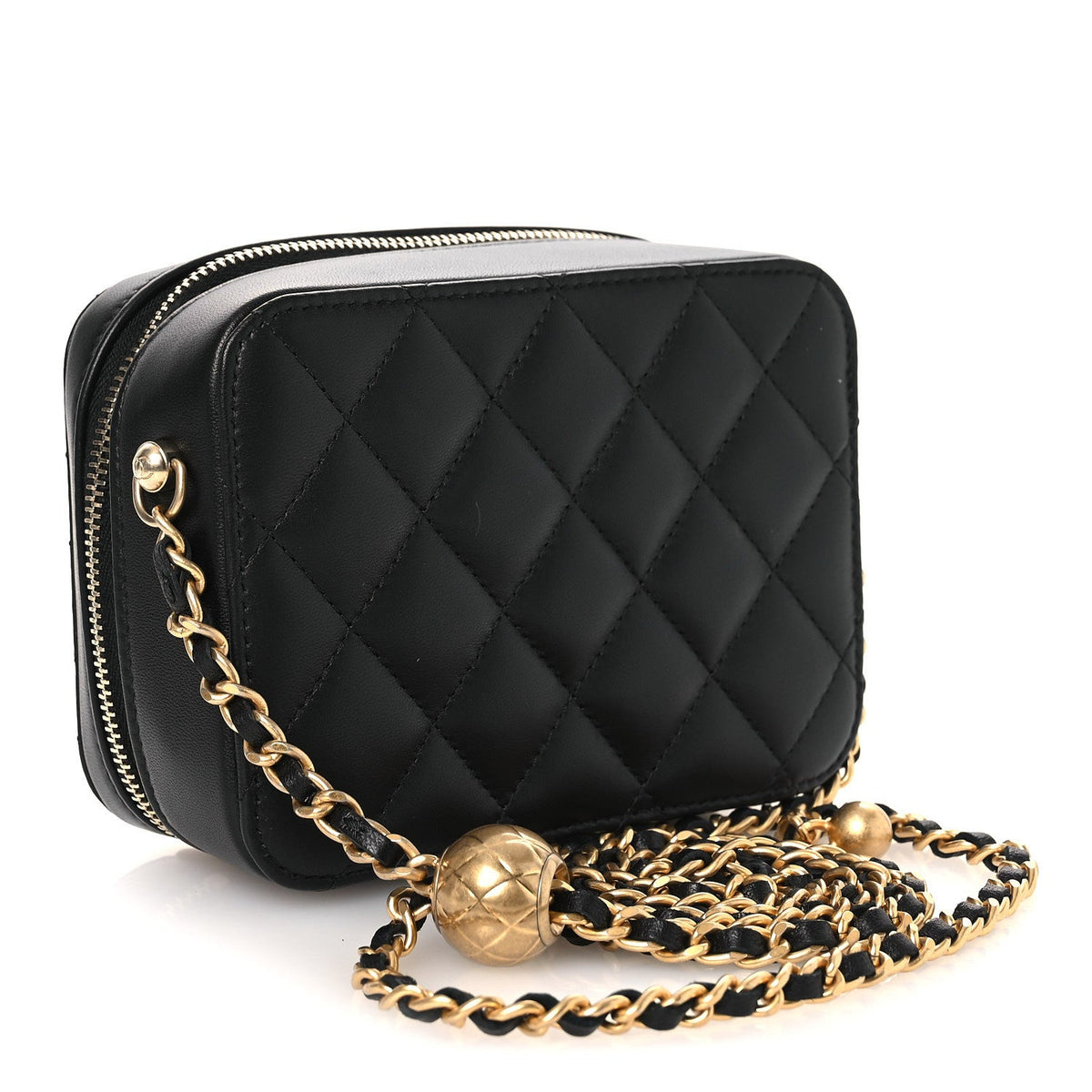 Quilted Lambskin Handbag - Black